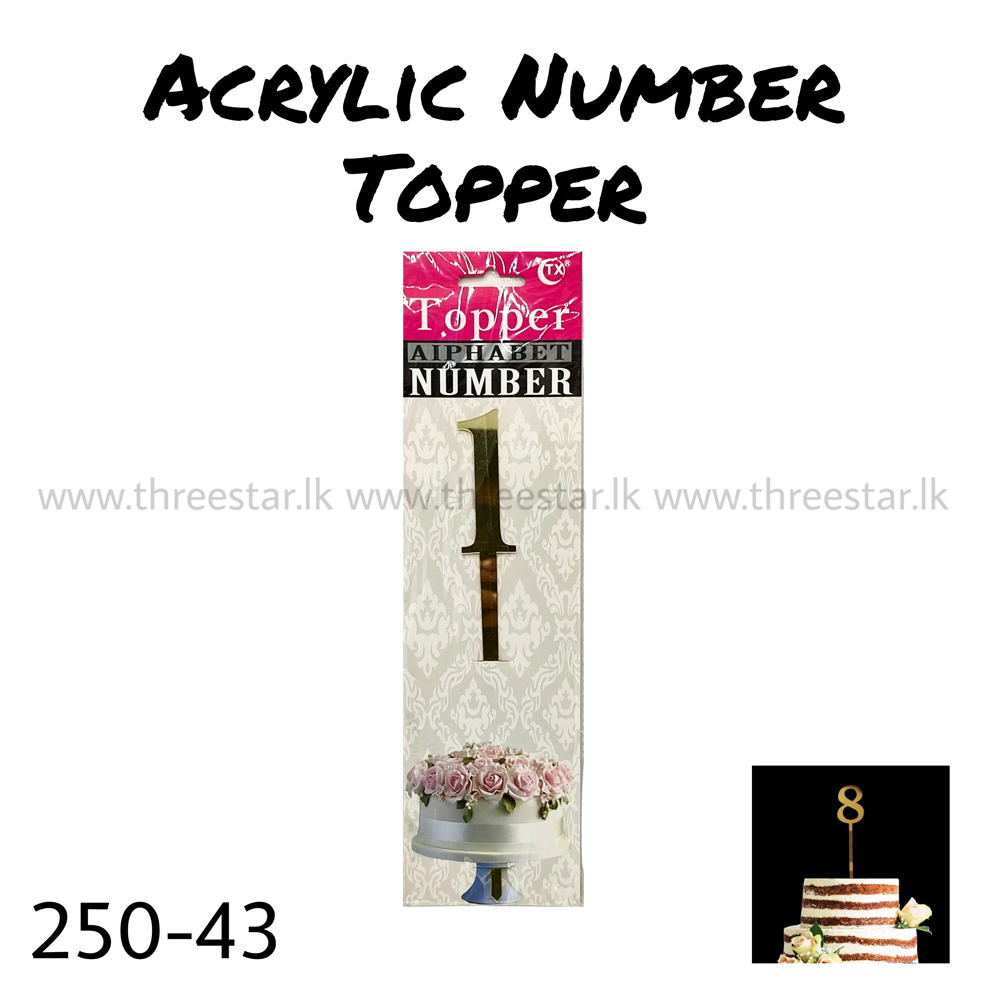 Acrylic Number Topper 1